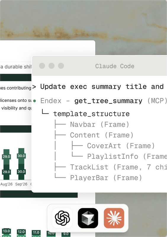 An MCP client calling the Endex get_tree_summary tool