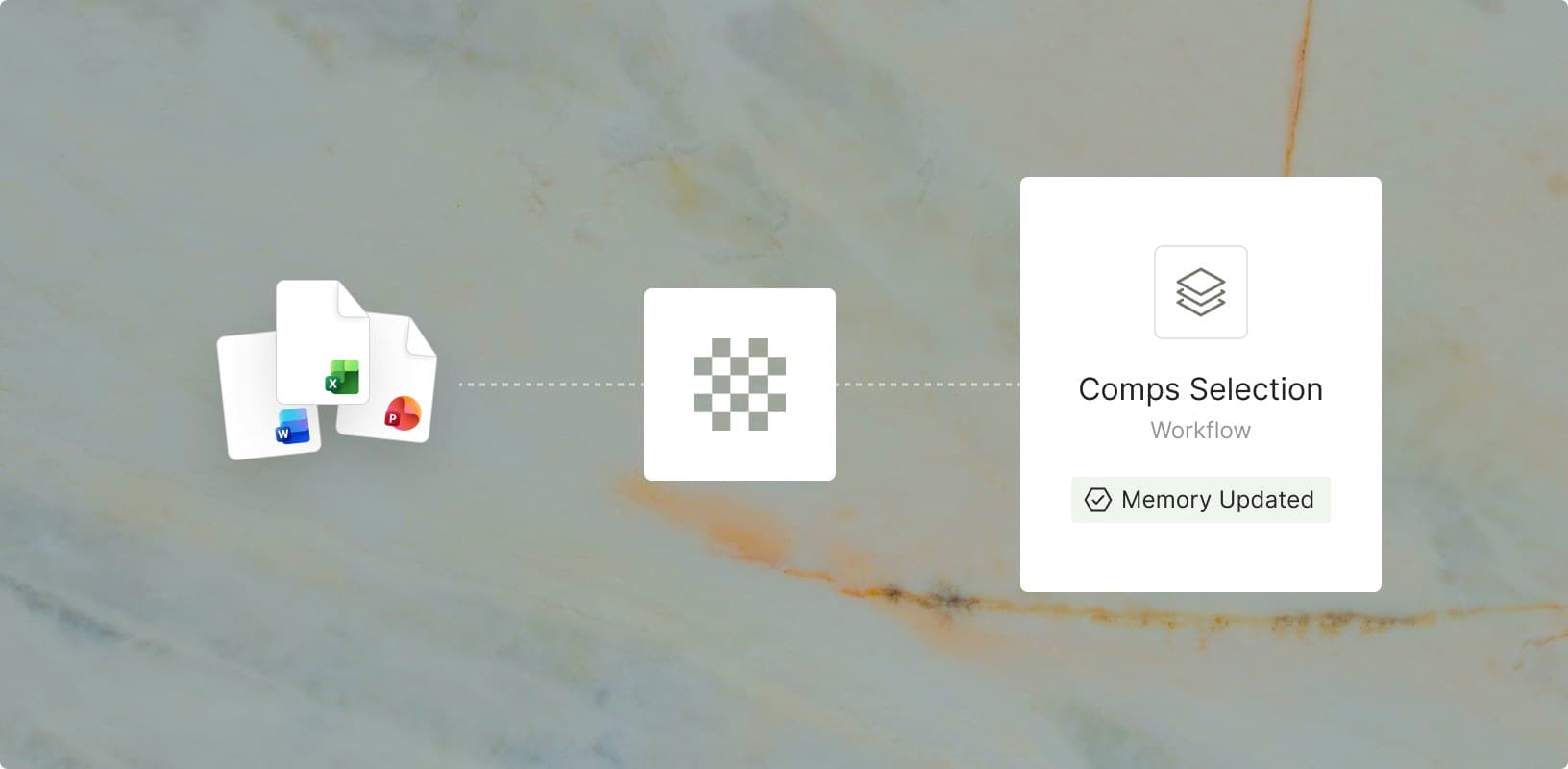 Firm documents flowing into an Endex workflow that updates its memory